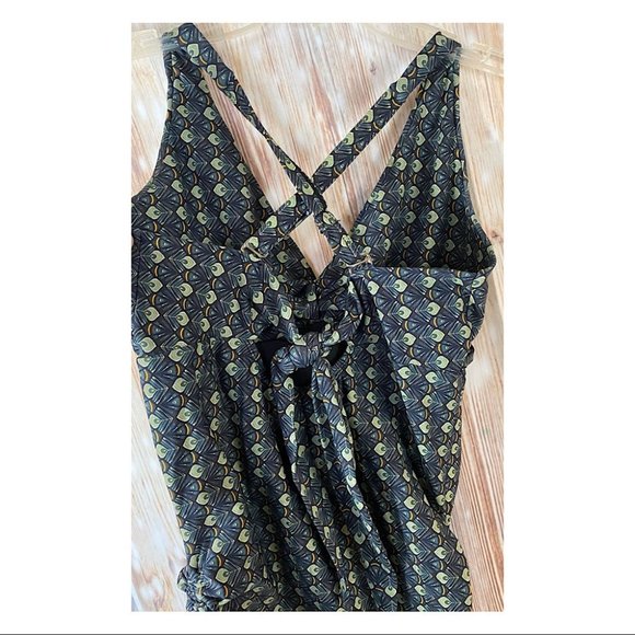 Jenna Sea- Peacock Pattern Strappy Swim Top - Picture 5 of 6